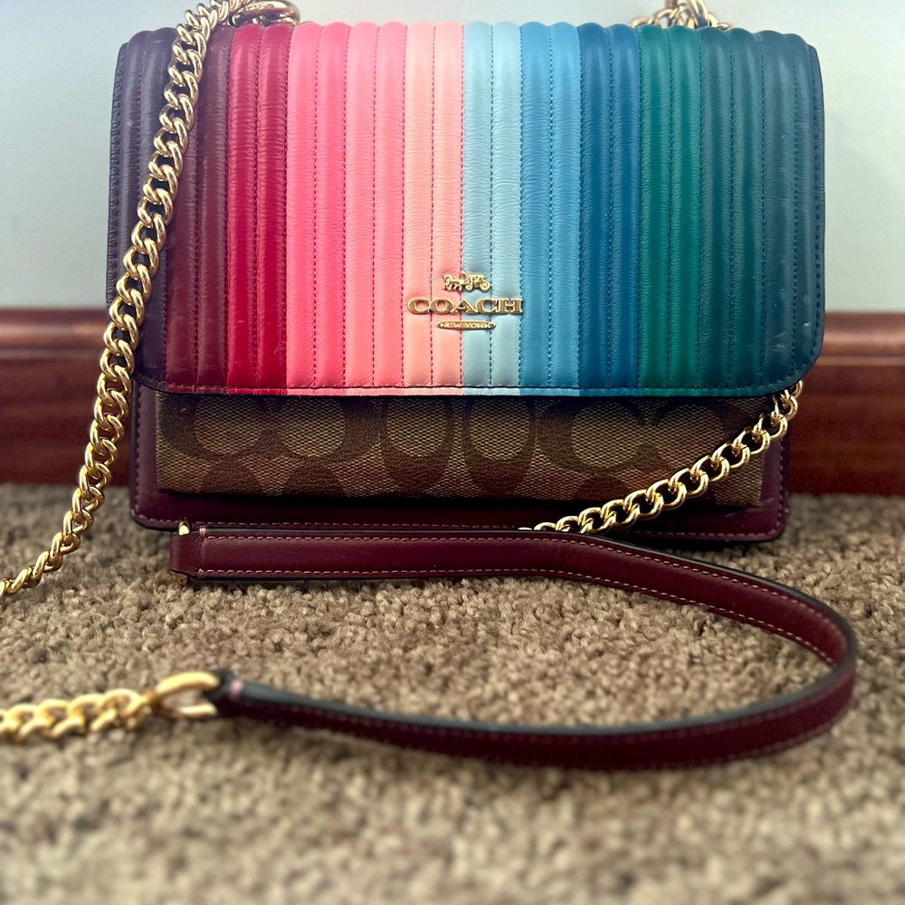 Klare Crossbody Rainbow Coach purse